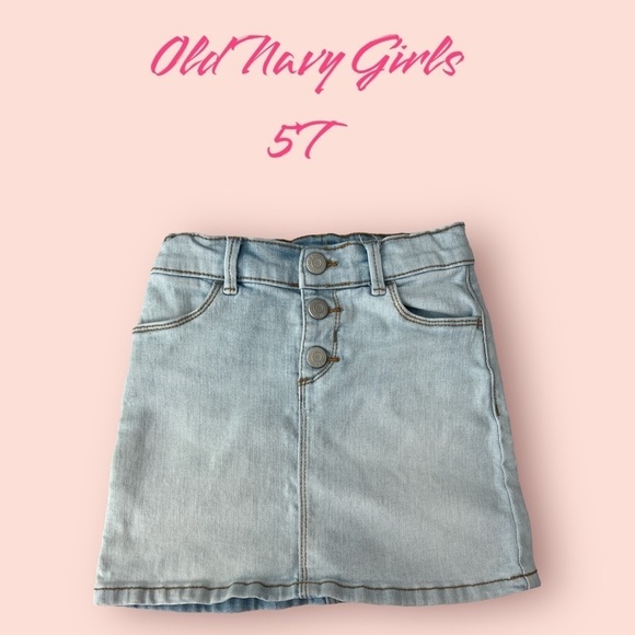 OLD NAVY MICKEY/MINI MOUSE ENGRAVED jean skirt 5T - Picture 1 of 7